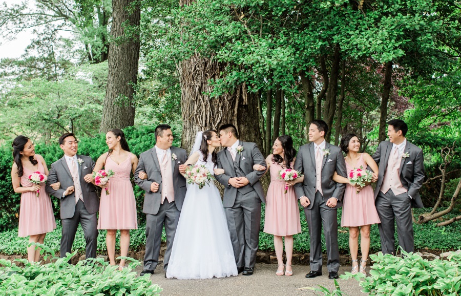 Pink and Grey Wedding Party Simply Breathe Events
