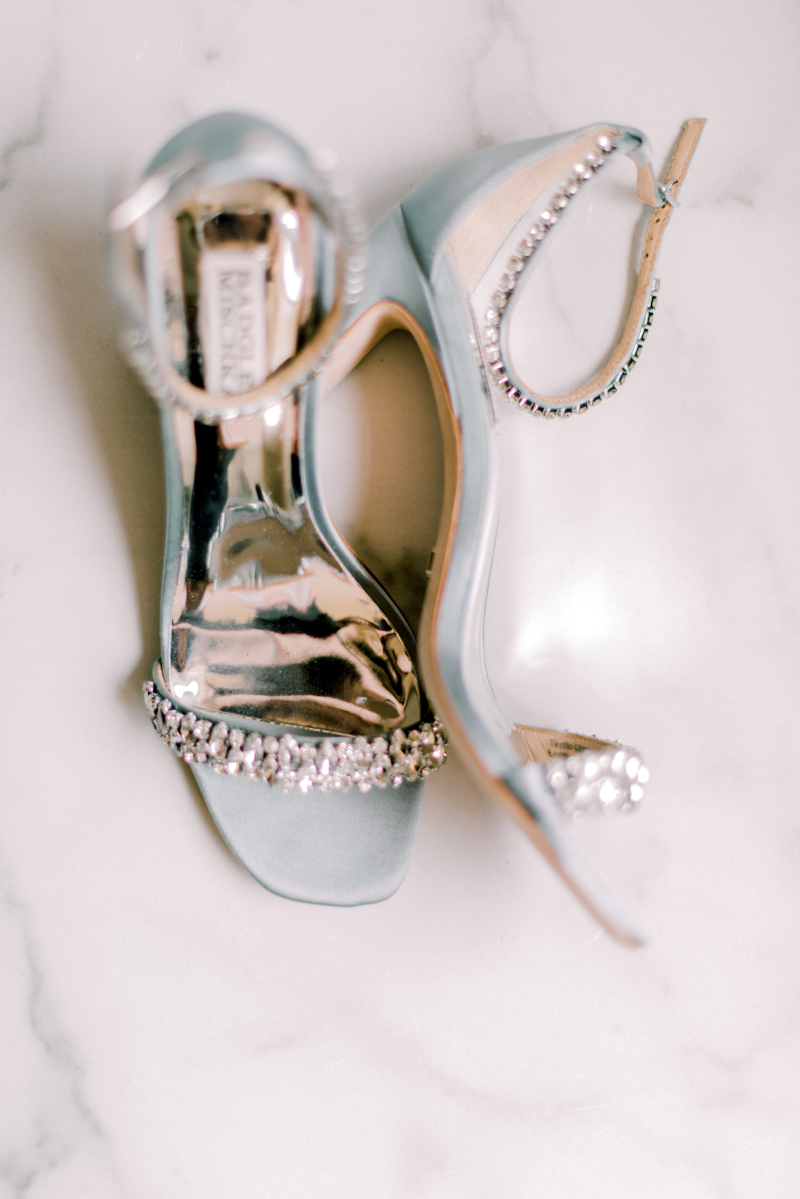 glitter bridal shoes from DC wedding venue
