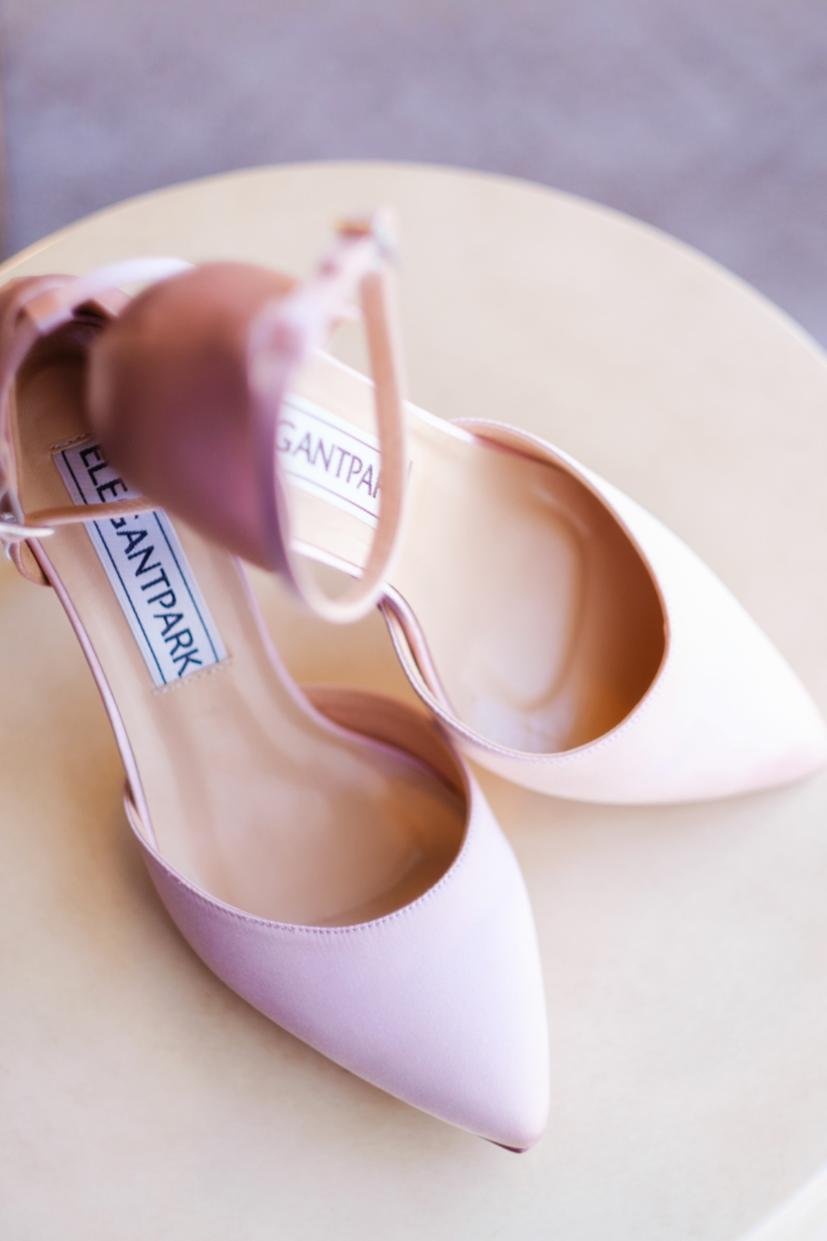 pastel blush wedding shoes
