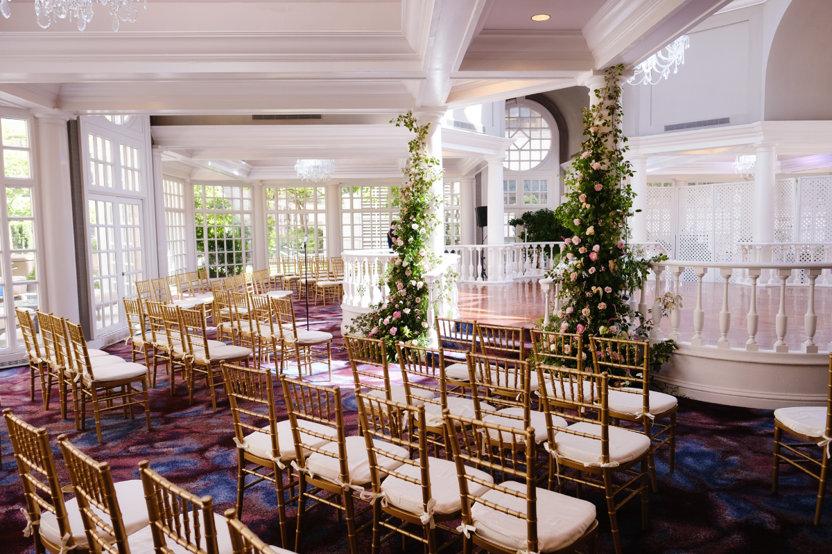wedding ceremony decor at the Fairmont Washington 