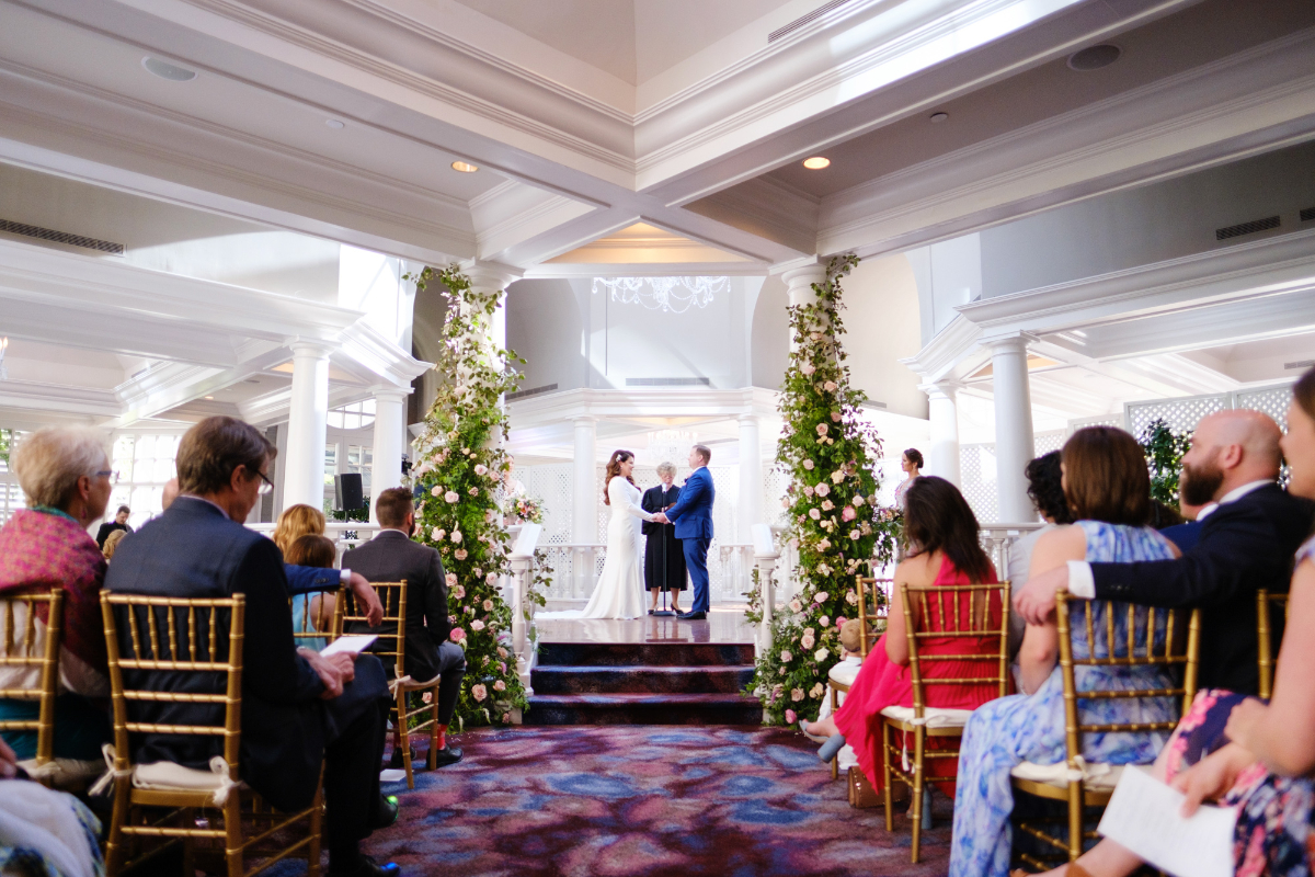 indoor wedding ceremony at the Fairmont Washington 