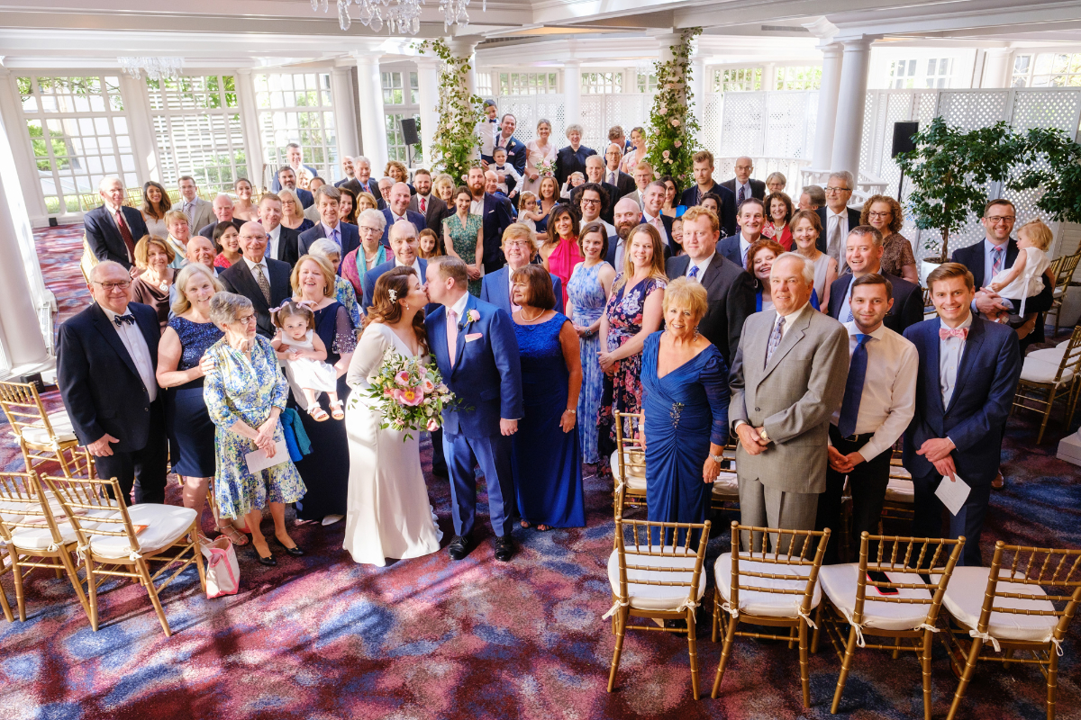 group wedding photo at wedding at the Fairmont Washington 