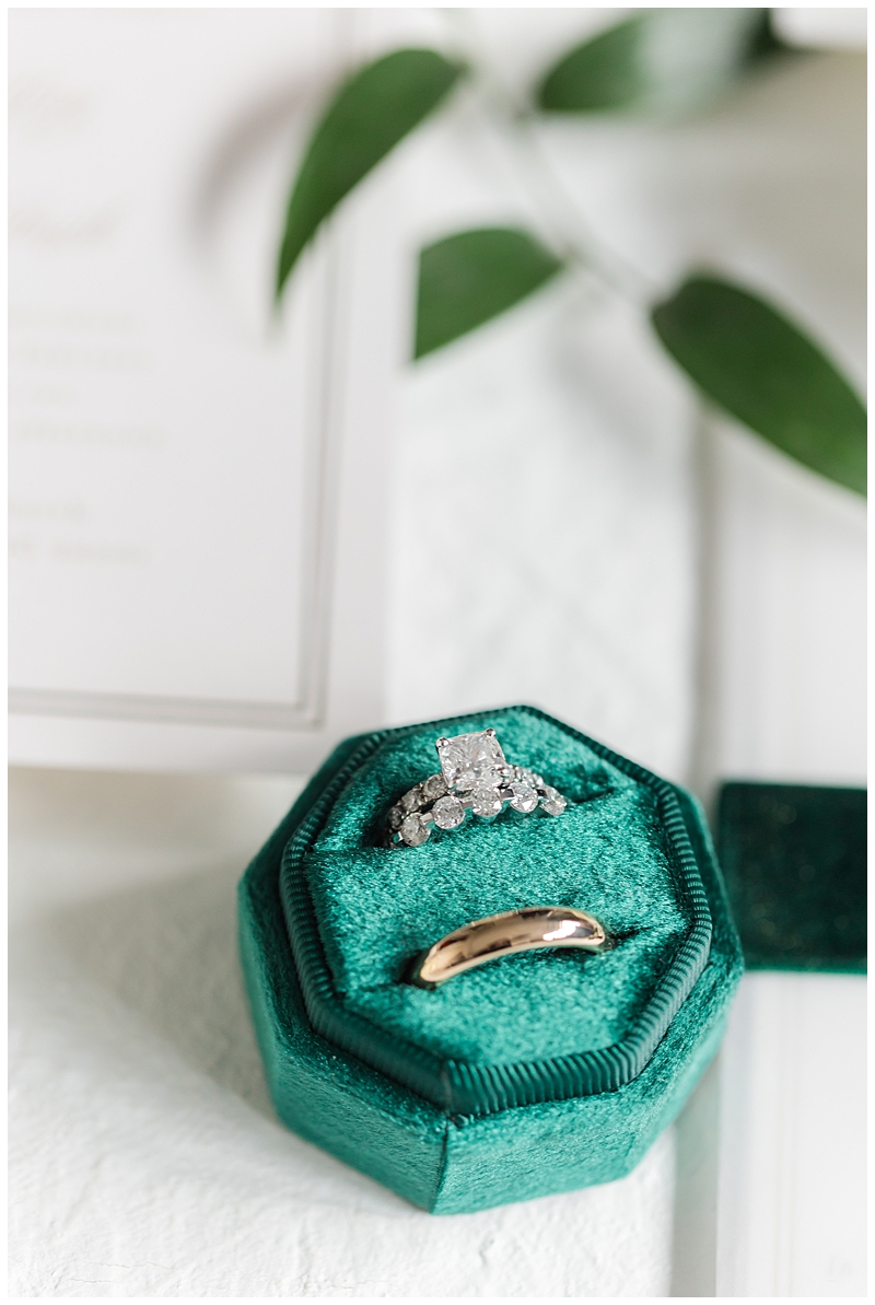 velvet green ring box