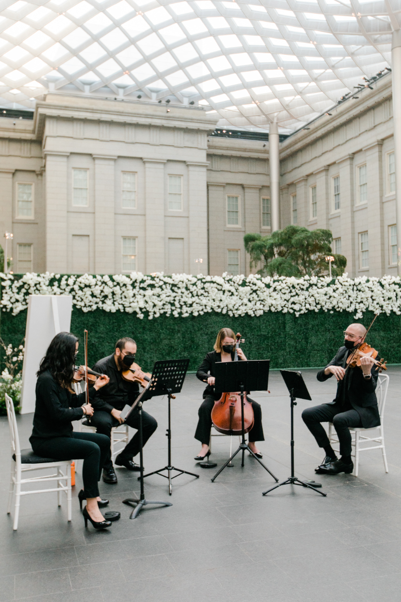 WEDDING CEREMONY BAND FOR WHITE WEDDING CEREMONY AT NATIONAL PORTRAIT GALLERY
