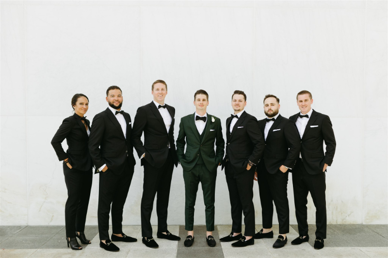 GROOM AND GROOMSMEN PORTRAITS AT THE KENNEDY CENTER