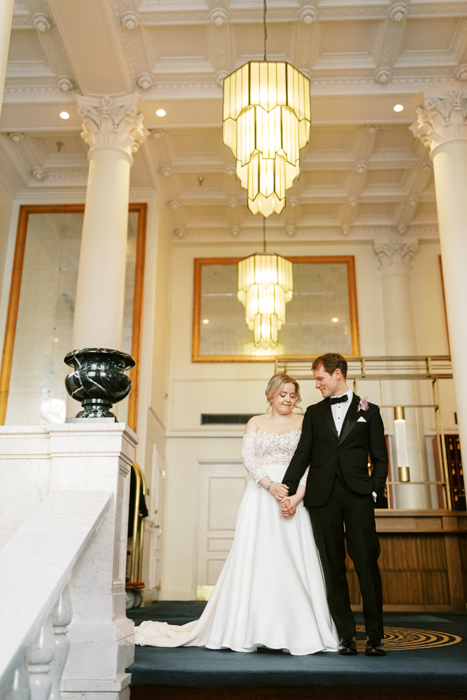 BRIDE AND GROOM PORTRAITS AT THE RIGGS HOTEL