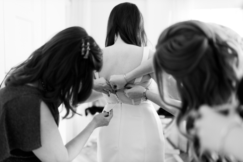 BRIDE GETTING READY AT THE LINE HOTEL
