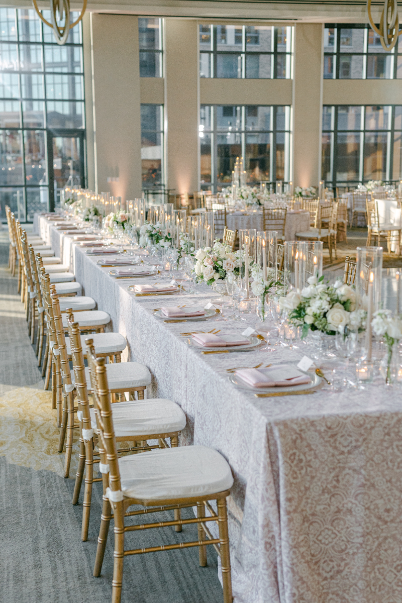 WEDDING RECEPTION DETAILS AT THE INTERCONTINENTAL WHARF